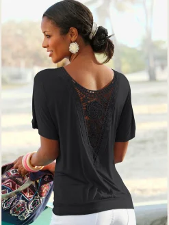 LASCANA T-Shirts<T-shirt de plage joli détail crochet au dos