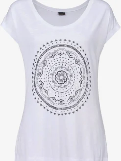 LASCANA T-Shirts<T-shirt de plage t-shirt avec imprimé tendance devant