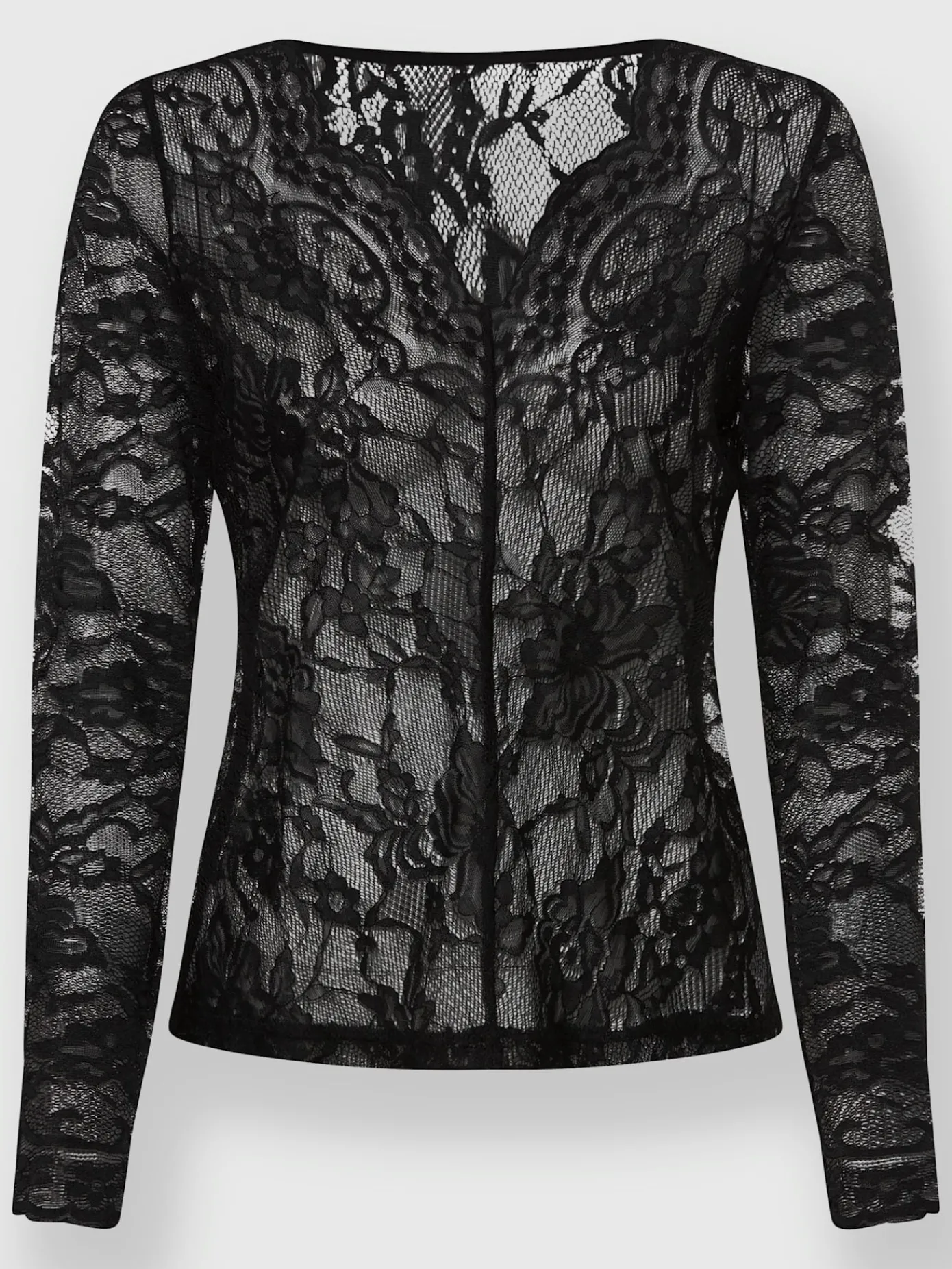 Ashley Brooke T-Shirts<T-shirt en dentelle dentelle florale brodée