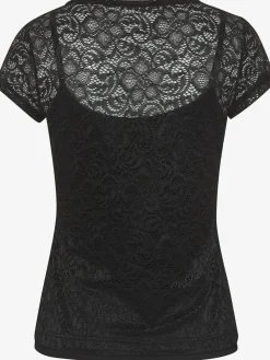 LASCANA T-Shirts<T-shirt en dentelle encolure ronde