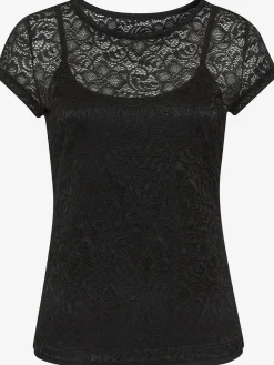 LASCANA T-Shirts<T-shirt en dentelle encolure ronde