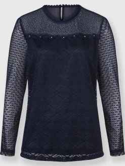 Fair Lady T-Shirts<T-shirt en dentelle opaque avec doublure