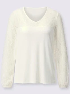 Creation L T-Shirts<T-shirt en dentelle qualité viscose douce