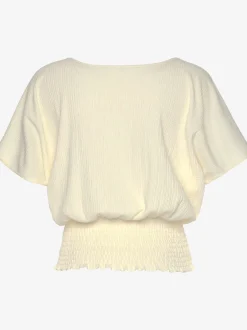 LASCANA T-Shirts<T-shirt en v fausse patte de boutonnage devant