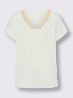 Linea Tesini T-Shirts<T-shirt en v pierres brillantes fantaisie