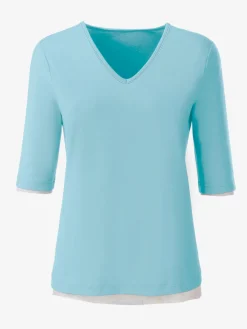 T-Shirts<T-shirt en v toucher doux et agréable