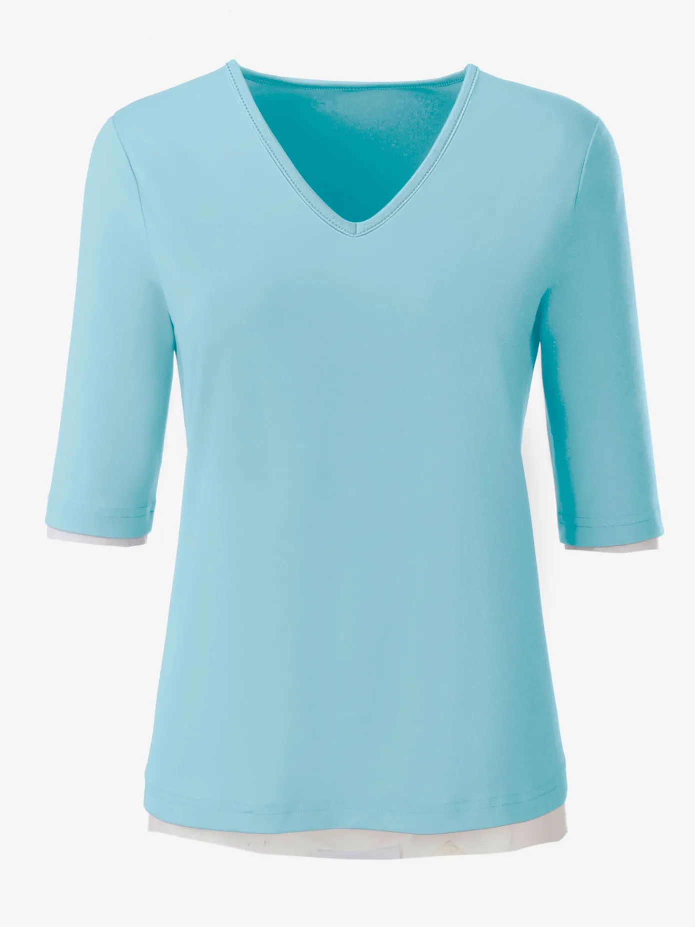 T-Shirts<T-shirt en v toucher doux et agréable