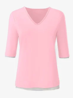 T-Shirts<T-shirt en v toucher doux et agréable