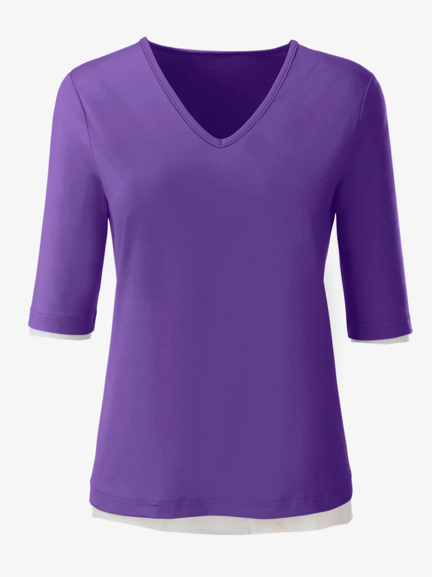 T-Shirts<T-shirt en v toucher doux et agréable