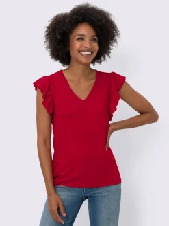 Linea Tesini T-Shirts<T-shirt en v viscose douce et fluide