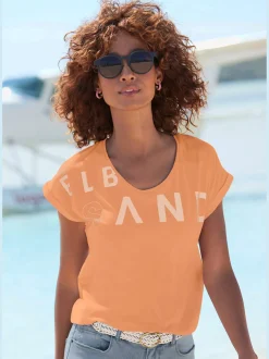 Elbsand T-Shirts<T-shirt encolure côtelée