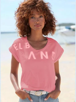Elbsand T-Shirts<T-shirt encolure côtelée
