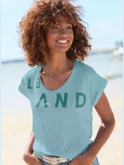 Elbsand T-Shirts<T-shirt encolure côtelée