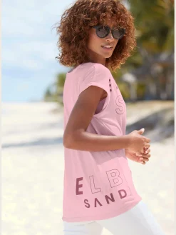 Elbsand T-Shirts<T-shirt encolure côtelée