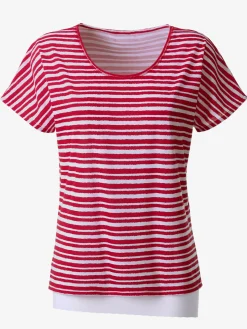 Collection L T-Shirts<T-shirt femme col rond classique à rayures