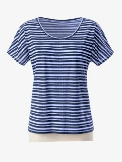 Collection L T-Shirts<T-shirt femme col rond classique à rayures