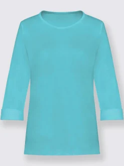 T-Shirts<T-shirt femme confortable manches 3/4 à revers