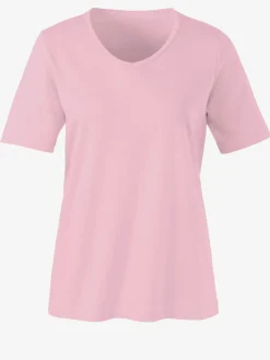 T-Shirts<T-shirt femme simple confortable col v