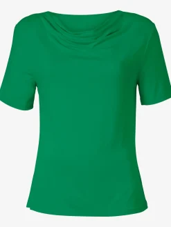 T-Shirts<T-shirt féminin élégant col bénitier