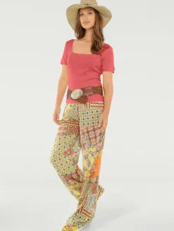 Linea Tesini T-Shirts<T-shirt grande encolure carrée