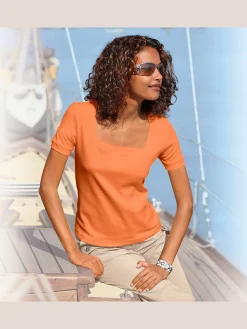 Linea Tesini T-Shirts<T-shirt grande encolure carrée