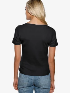 Linea Tesini T-Shirts<T-shirt grande encolure carrée