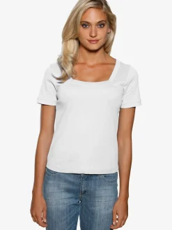 Linea Tesini T-Shirts<T-shirt grande encolure carrée