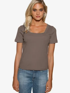 Linea Tesini T-Shirts<T-shirt grande encolure carrée