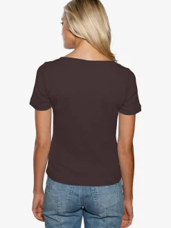 Linea Tesini T-Shirts<T-shirt grande encolure carrée