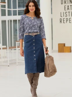 T-Shirts<T-shirt imprimé 50% coton et 50% modal