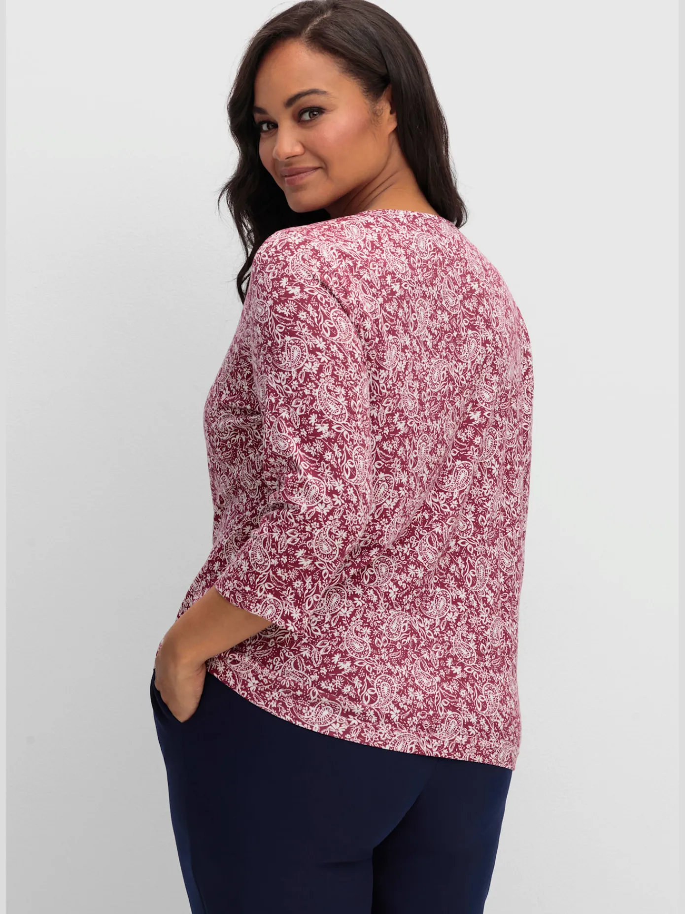 T-Shirts<T-shirt imprimé 50% coton et 50% modal