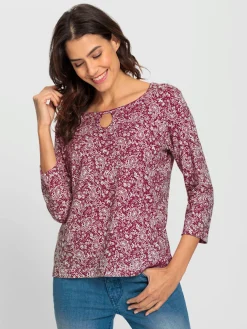 T-Shirts<T-shirt imprimé 50% coton et 50% modal