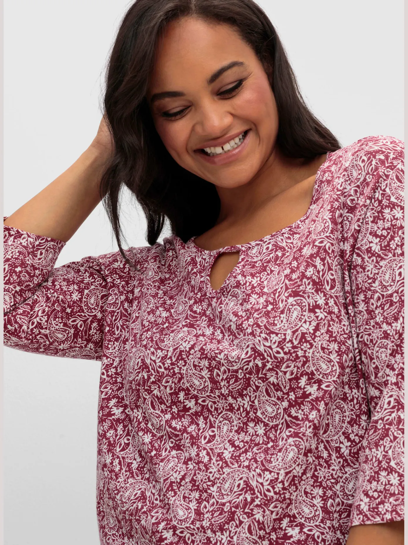 T-Shirts<T-shirt imprimé 50% coton et 50% modal