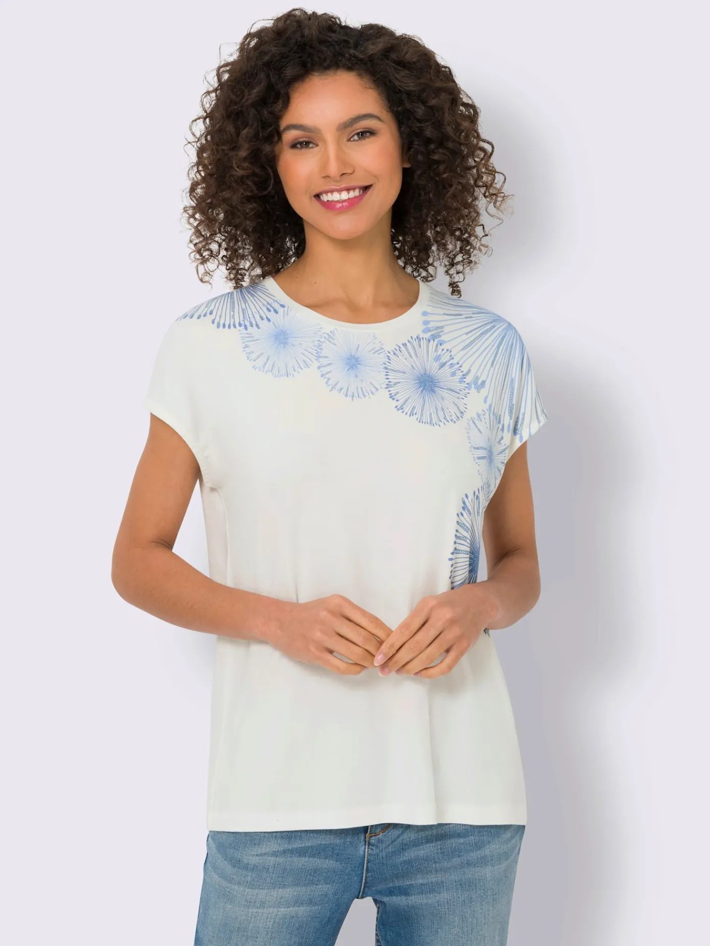 Linea Tesini T-Shirts<T-shirt imprimé accents brillants