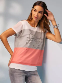 Rick Cardona T-Shirts<T-shirt imprimé aspect 2 en 1 tendance