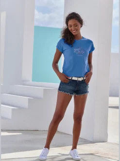 Vivance T-Shirts<T-shirt imprimé brillant, doré et estival devant