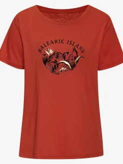 Vivance T-Shirts<T-shirt imprimé devant estival avec détails brillants