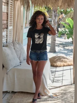 Vivance T-Shirts<T-shirt imprimé devant estival avec détails brillants