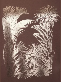 Vivance T-Shirts<T-shirt imprimé feuille brillant, doré et estival