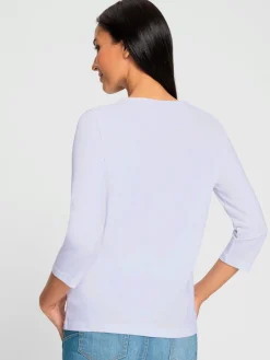 Rick Cardona T-Shirts<T-shirt imprimé imprimé feuille brillant