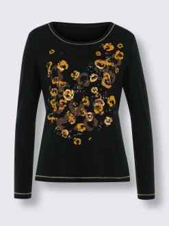 Linea Tesini T-Shirts<T-shirt imprimé joli imprimé feuille devant