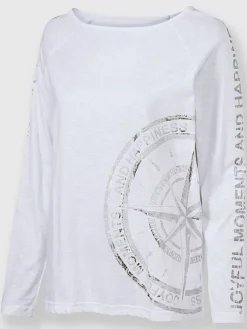 Rick Cardona T-Shirts<T-shirt imprimé joli imprimé feuille devant