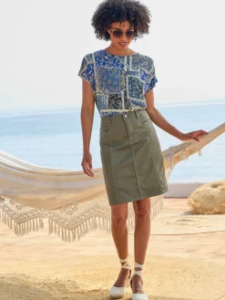 Linea Tesini T-Shirts<T-shirt imprimé motif patchwork