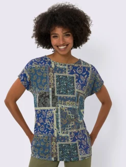 Linea Tesini T-Shirts<T-shirt imprimé motif patchwork