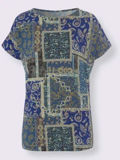 Linea Tesini T-Shirts<T-shirt imprimé motif patchwork