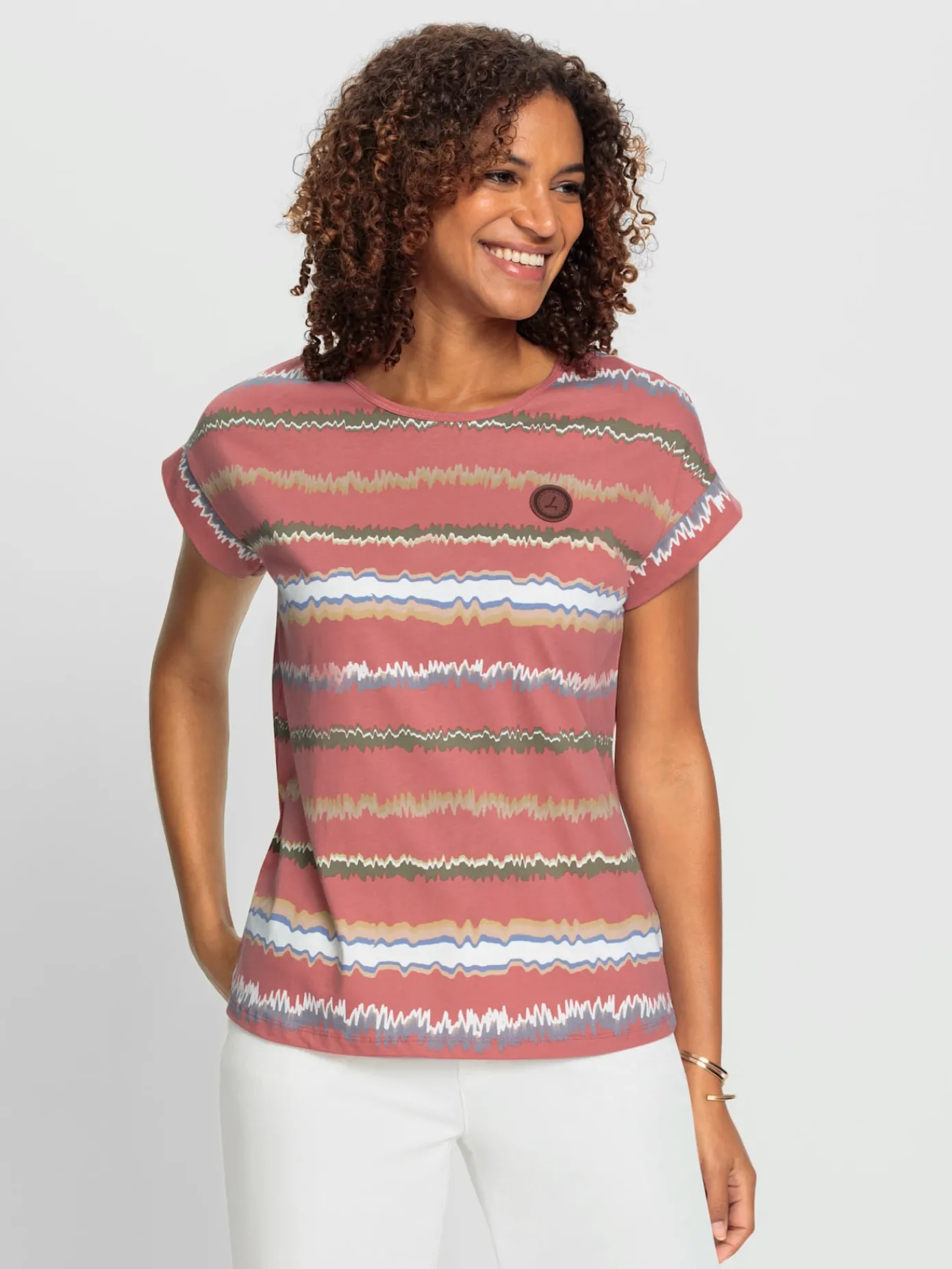 Collection L T-Shirts<T-shirt imprimé pur coton