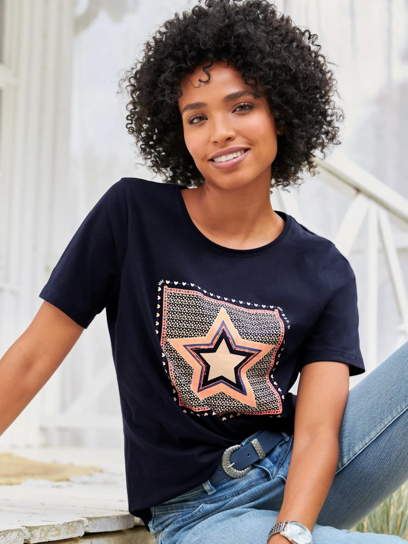 Linea Tesini T-Shirts<T-shirt imprimé pur coton