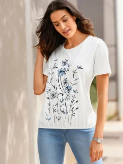 T-Shirts<T-shirt imprimé qualité coton doux sur la peau