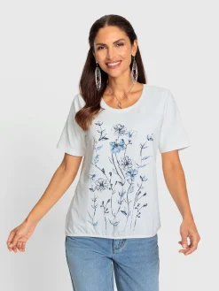 T-Shirts<T-shirt imprimé qualité coton doux sur la peau