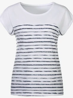 Beachtime T-Shirts<T-shirt imprimé rayé tendance devant et au dos